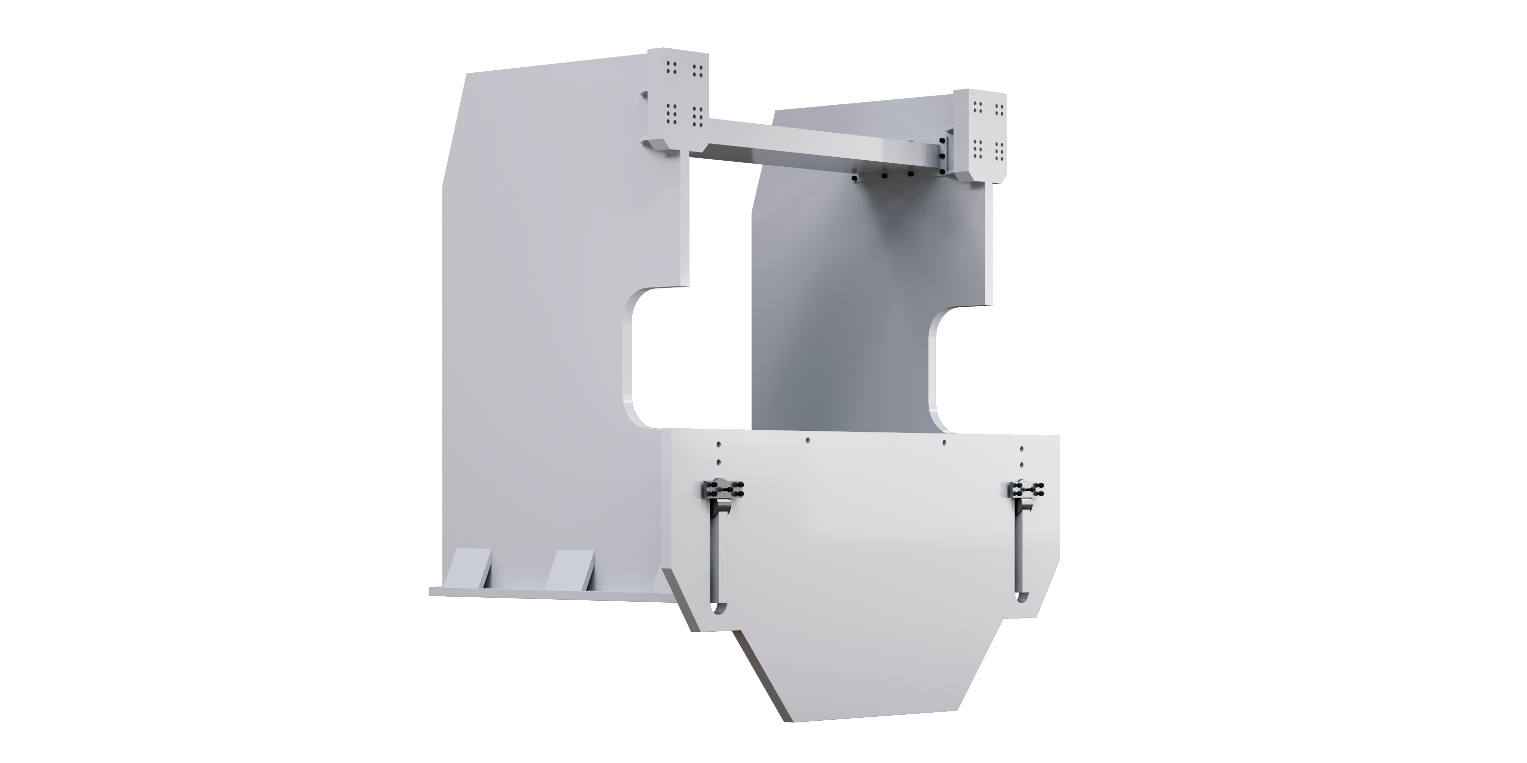Reinforced frame structure of MegaBend press brake