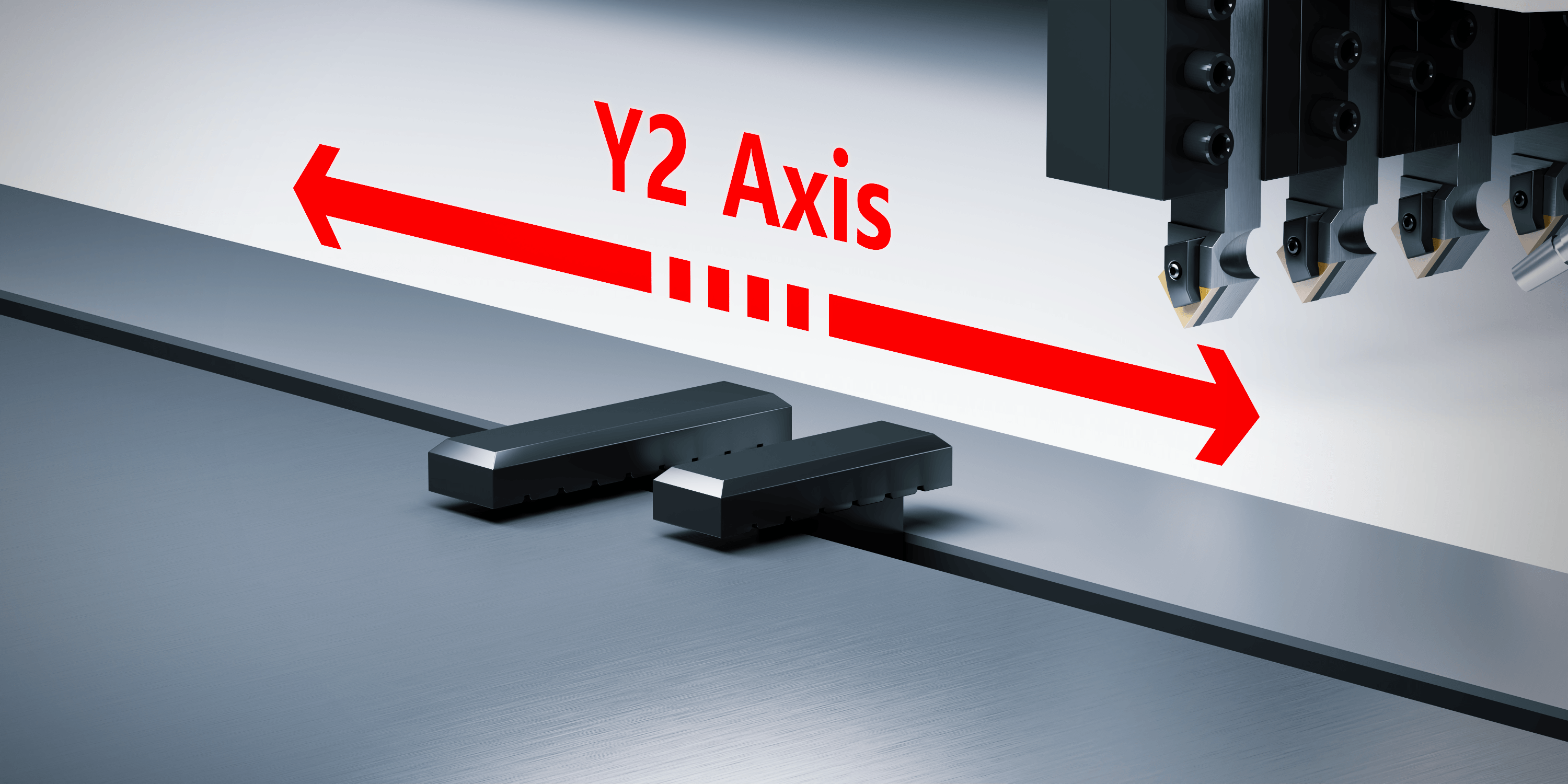 Y2 axis: Clamping axis