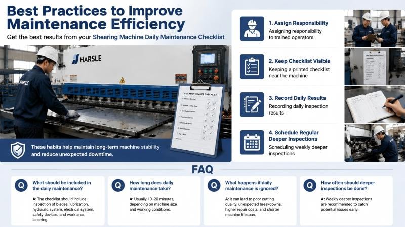 How to Follow a Shearing Machine Daily Maintenance Checklist Properly?