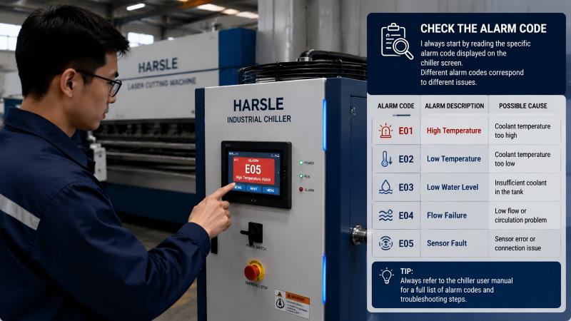 Why Does the Laser Chiller Alarm Keep Appearing?