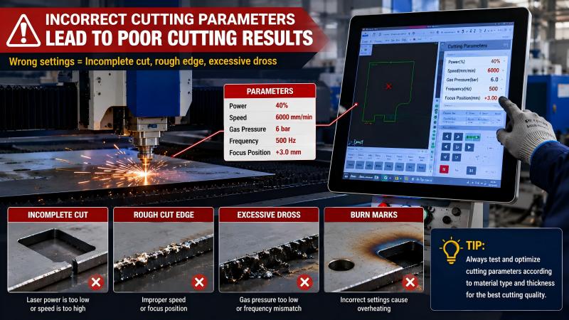 Laser Cutter Cut Through Metal Sheet
