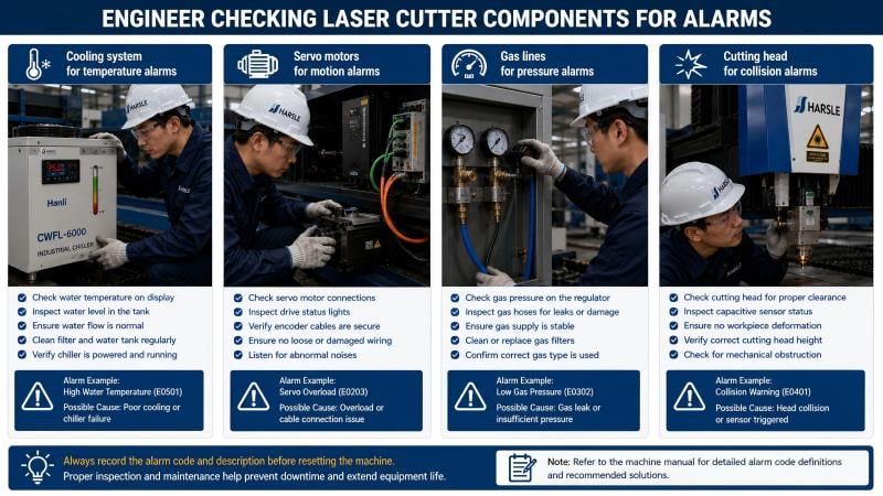 Laser Cutter Alarm Codes