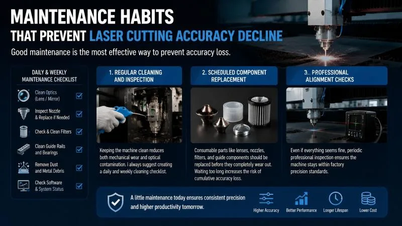 laser cutting accuracy decline