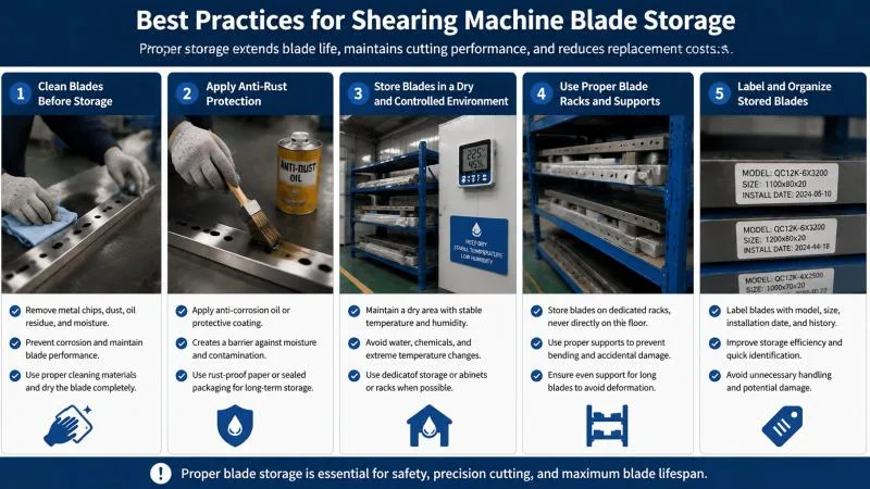 Shearing Machine Blade Storage