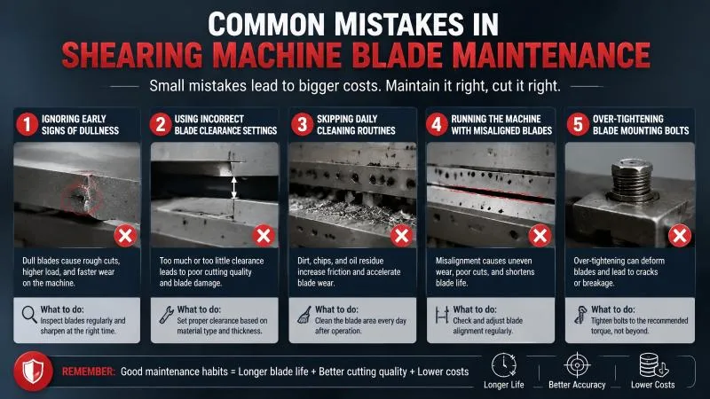 Shearing Machine Blade Maintenance