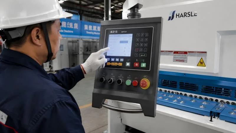 ¿Cómo realizar correctamente la calibración del tope trasero de una cizalla?