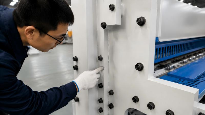 Shearing Machine Frame Bolt Tightness