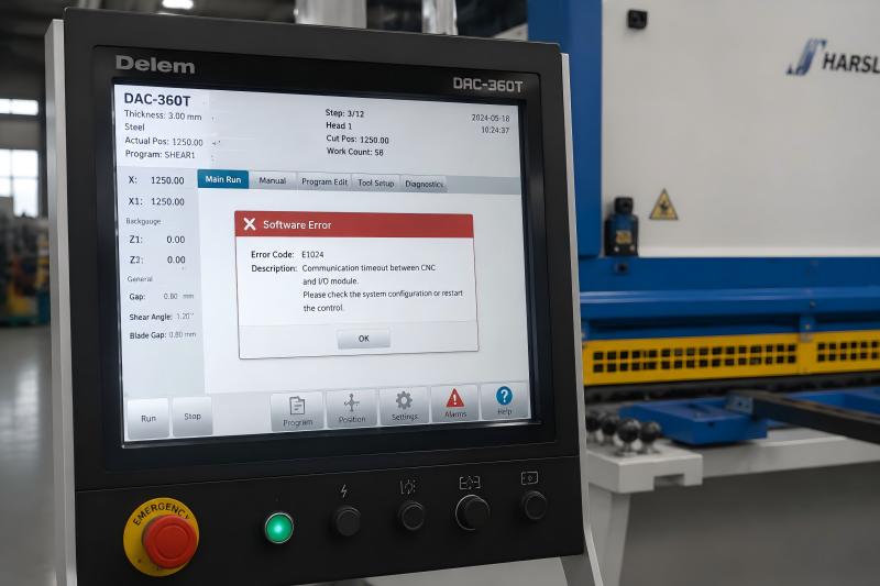Shearing Machine Control System Freeze