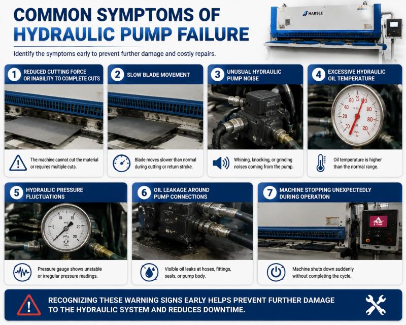 Shearing Machine Hydraulic Pump Failure