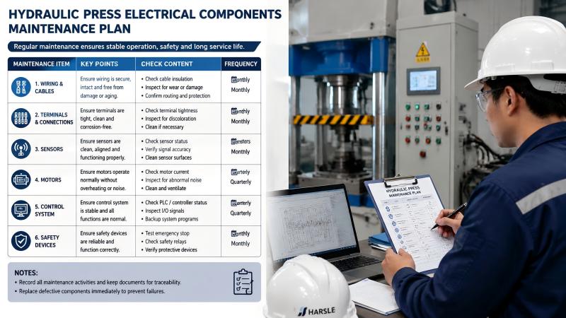 How to Maintain Hydraulic Press Electrical Components?