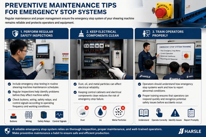 How to Fix Shearing Machine Emergency Stop Failure?
