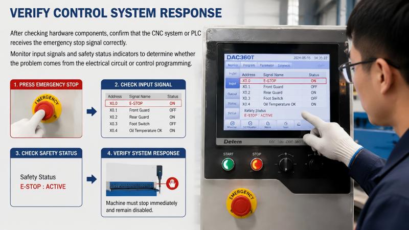 Shearing Machine Emergency Stop Failure