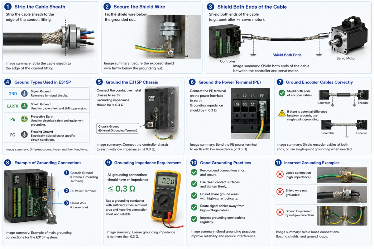 How to Complete ESTUN E315P Grounding Properly?