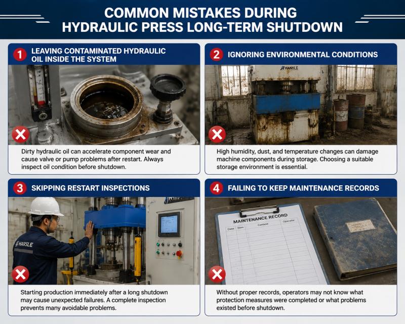 How to Perform Hydraulic Press Long-Term Shutdown Maintenance?