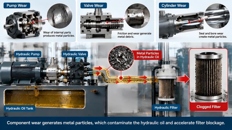 Hydraulic Press Filter Blockage