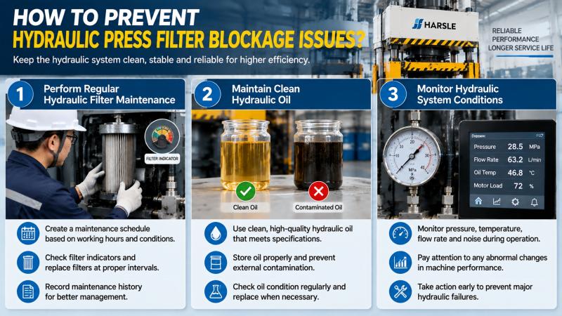 How to Fix Hydraulic Press Filter Blockage Issues?