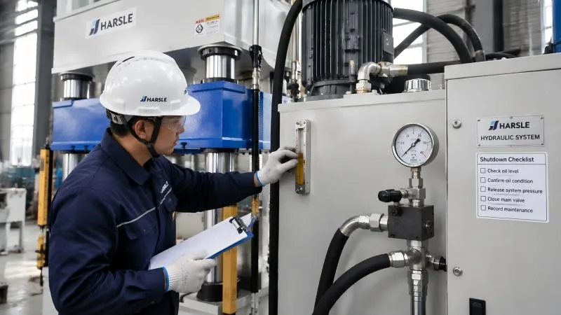 Hydraulic Press Long-Term Shutdown Maintenance