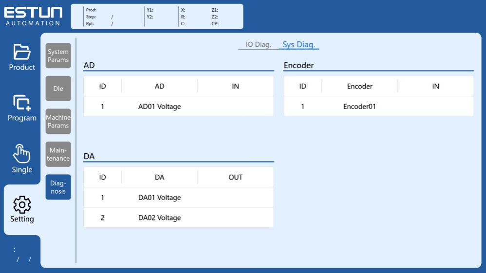ESTUN E315P System Diagnostics