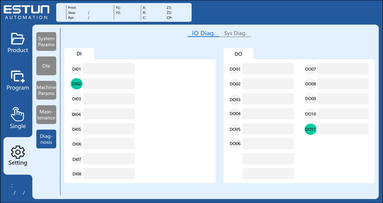ESTUN E315P Status Monitoring