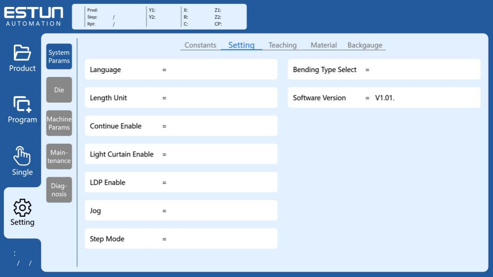 ESTUN E315P System Parameters