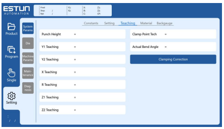 ESTUN E315P Teach Parameters