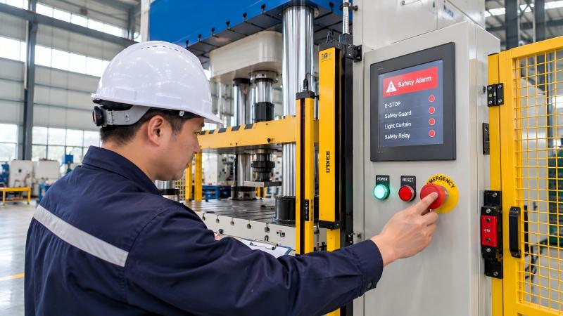 Hydraulic Press Control Buttons