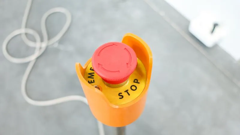 How to Use the Shearing Machine Emergency Stop?