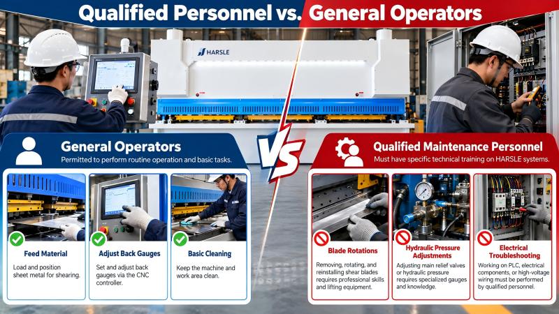 Operator Positioning for Metal Shears