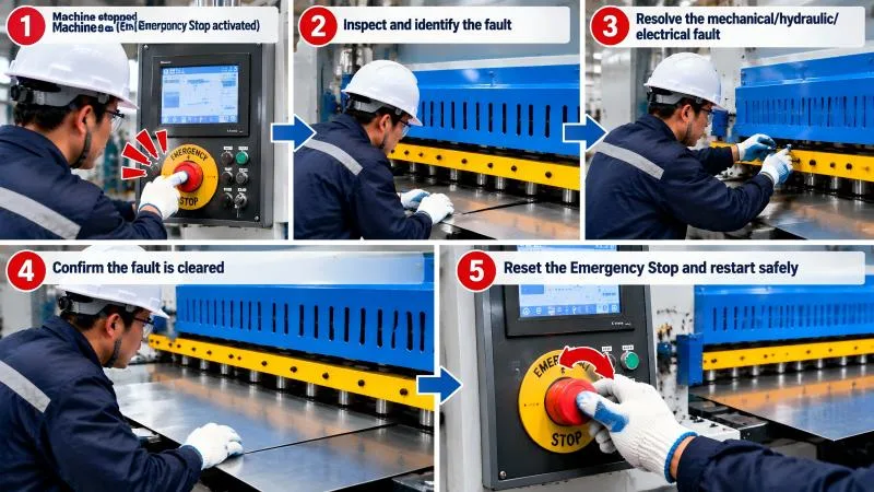 Shearing Machine Emergency Stop