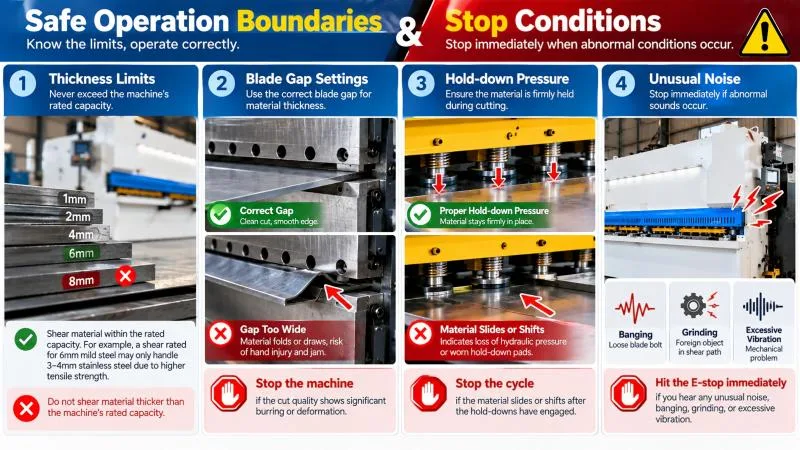 Safe Material Feeding Practices and Operator Positioning for Metal Shears